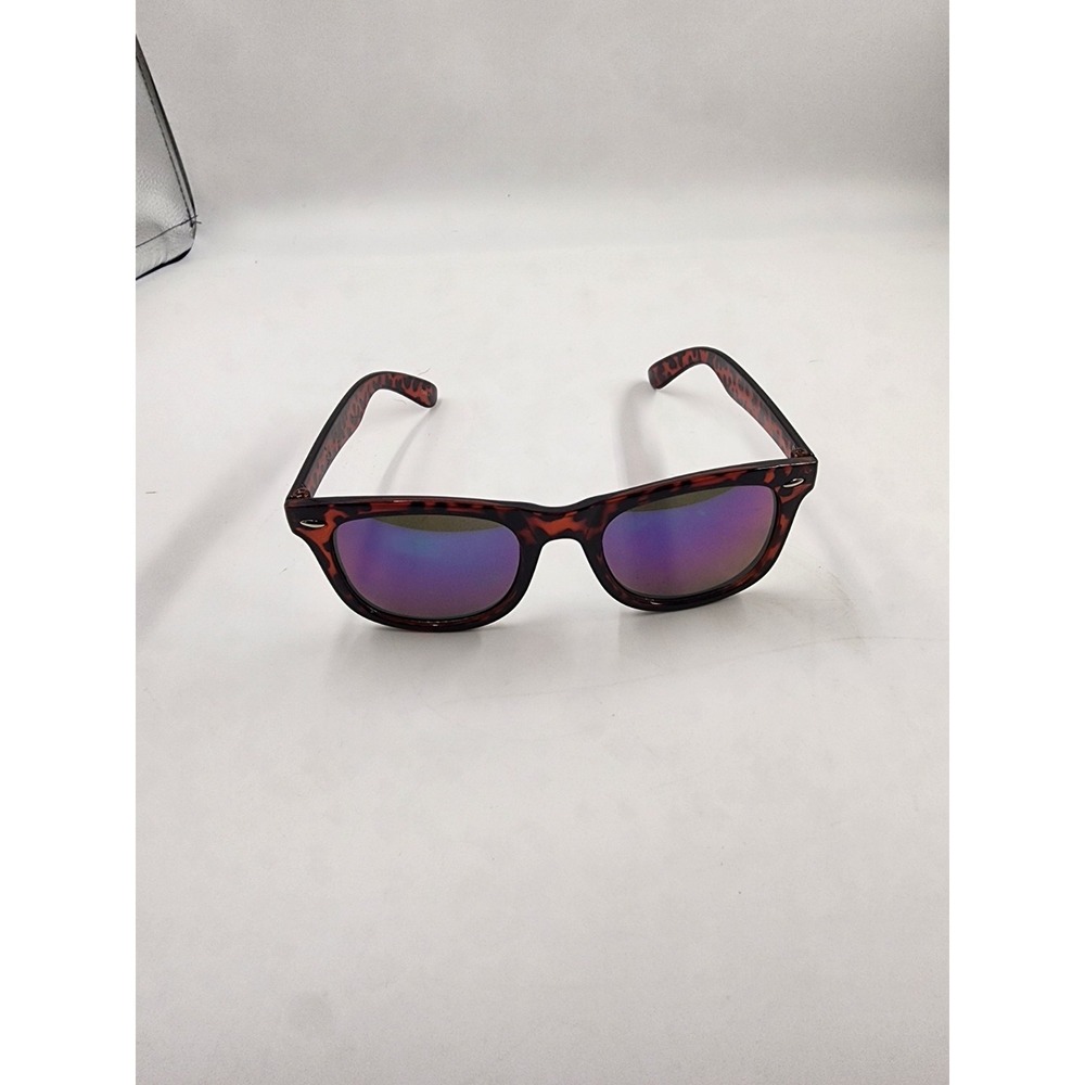 Unbranded Tortoise Shell Sunglasses Mirrored Purple Lenses Style Unisex